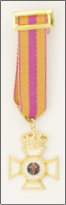 Medalla miniatura Constancia 35 años servicio Cruz de Oro